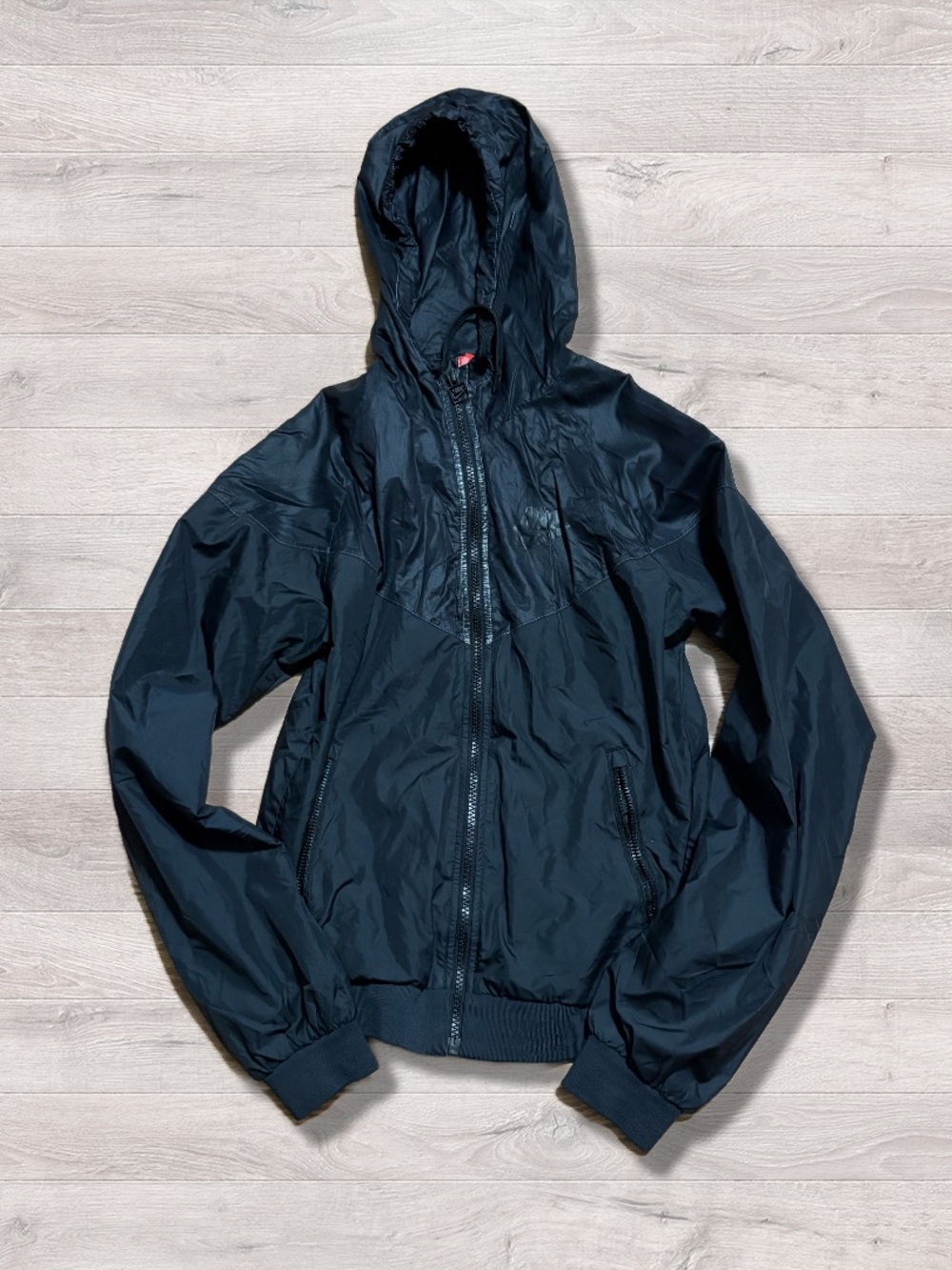 Y2K Nike Black Lightweight Thin Windbreaker Jacket Running Athletic XS Women’s